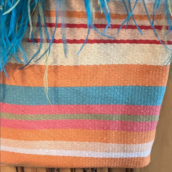 Colorful ReVErsiBLe Feathered Tote Bag - Picture 3 of 7